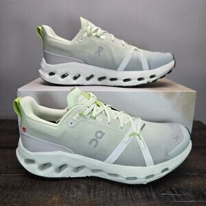 NEW ON Cloudsurfer Trail WP Womens Size 8.5 Waterproof Running Shoes Lima Green